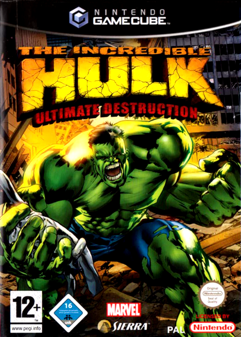 Jaquette PAL de The Incredible Hulk: Ultimate Destruction sur Nintendo GameCube