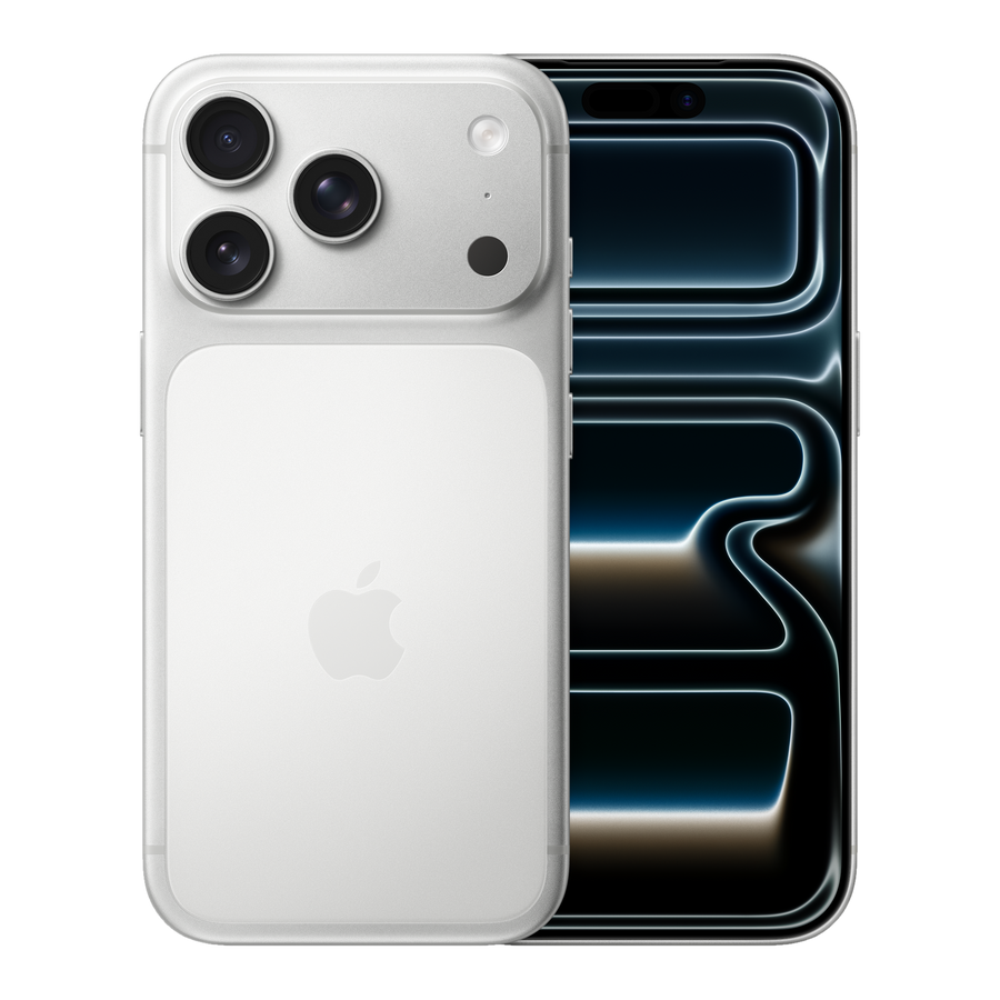iPhone 17 Pro argent, dos et face avant