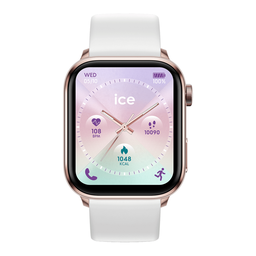 Montre connectée Ice-Watch ICE Smart 3.0 or rose, bracelet blanc