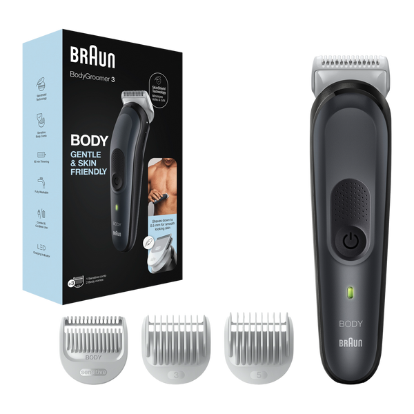 Braun Body Groomer Series 3 : tondeuse, 3 sabots et boîte d'origine