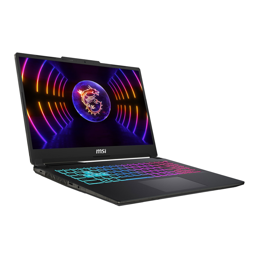 MSI Cyborg 15 A13V ouvert, vu de trois-quarts