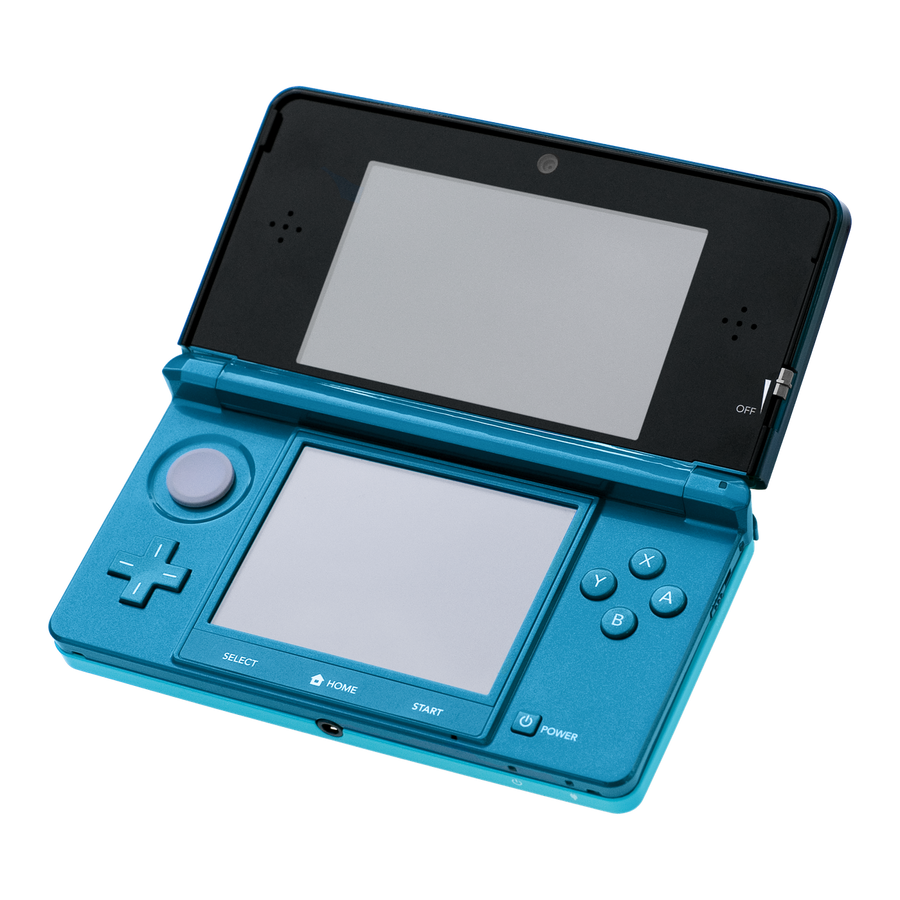 Nintendo 3DS bleu lagon, ouverte
