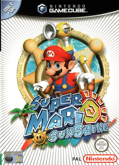 Jaquette PAL de Super Mario Sunshine sur Nintendo GameCube