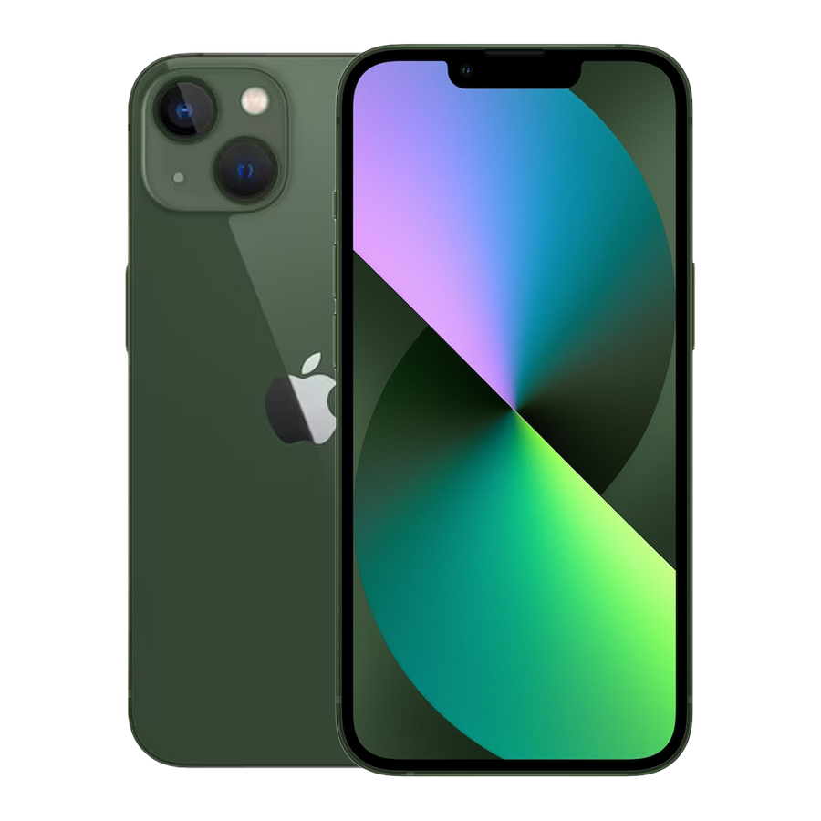 iPhone 13 vert, dos et face avant