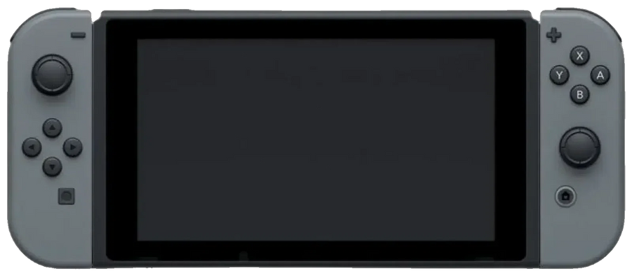 Nintendo Switch avec ses Joy-Con gris, vue de face