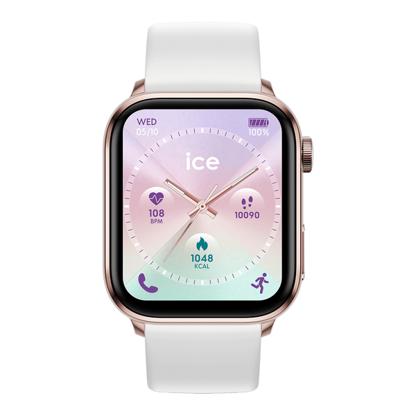 Montre connectée Ice-Watch ICE Smart 3.0 or rose, bracelet blanc