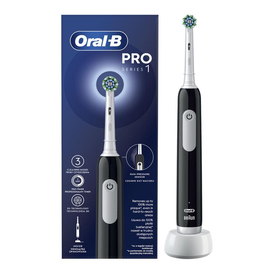 Oral-B Pro Series 1 noire, brosse, chargeur et boîte d'origine