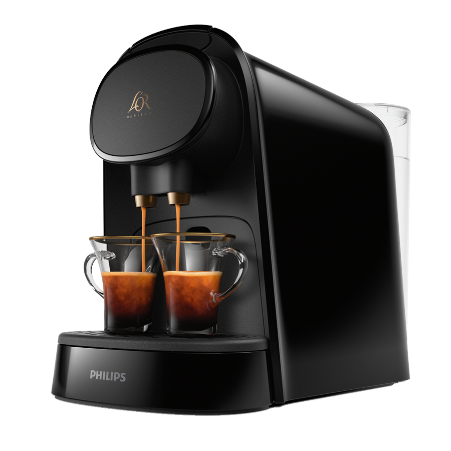 Philips L'OR Barista machine à café noire avec son réservoir