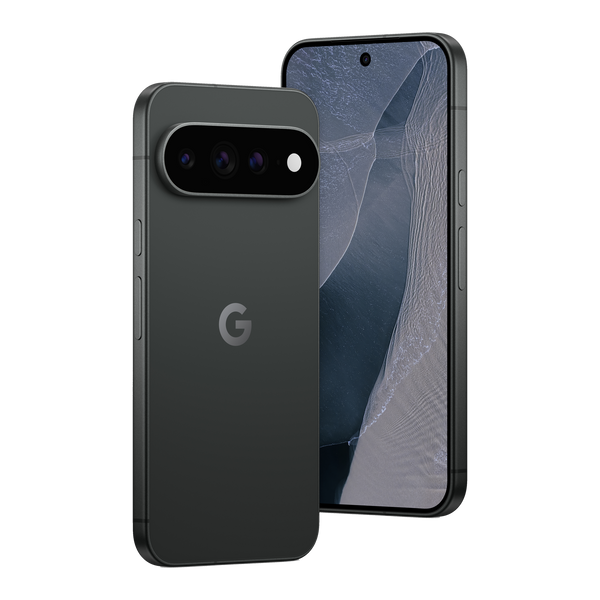 Google Pixel 11 Pro XL 256 Go noir, vu de face et de dos