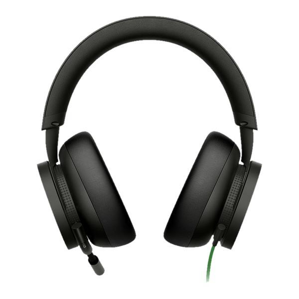 Casque stéréo Xbox filaire noir, vu de face