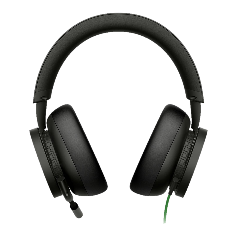 Casque stéréo Xbox filaire noir, vu de face