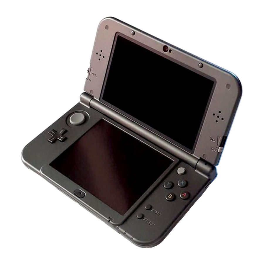 New Nintendo 3DS XL noir métallique, ouverte