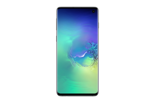 Samsung Galaxy S10 128 Go vert prisme, vu de face