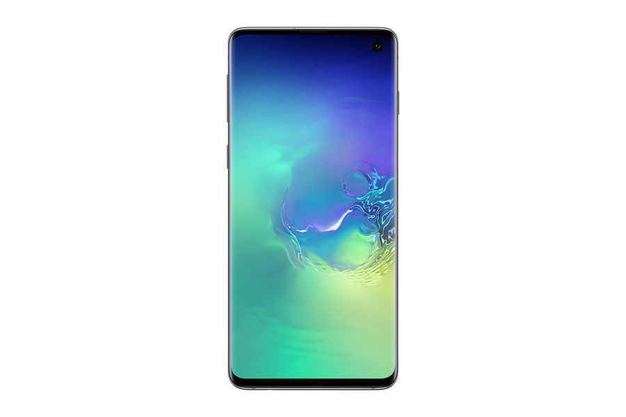 Samsung Galaxy S10 128 Go vert prisme, vu de face