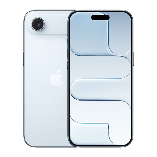 iPhone Air Bleu ciel, faces avant et arrière