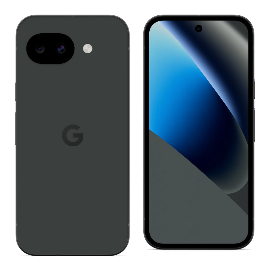 Google Pixel 10a noir volcanique, dos et face