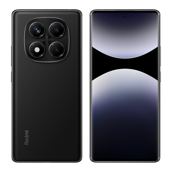 Xiaomi Redmi Note 14 Pro noir, dos et face