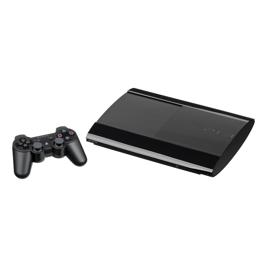Console PlayStation 3 Ultra Slim 12 Go noire avec manette DualShock 3